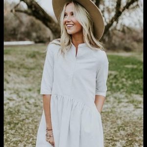 Roolee Piper Striped Button Dress